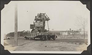 Barber Greene digger on a freight car