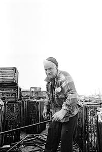 Tony repairing lobster traps Gloucester