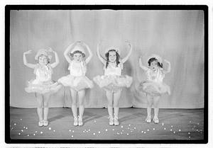Girl ballet dancers in costume
