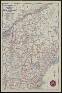 1929 official road map no. 1, northern New England, Québec