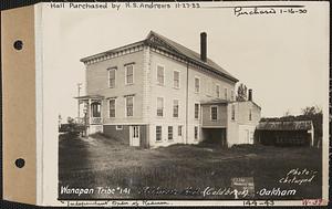 Wanapan Tribe Number 141, Independent Order of Redmen, hall, Coldbrook, Oakham, Mass., Jun. 4, 1928