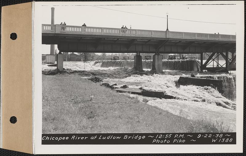 Chicopee River at Ludlow bridge, Ludlow, Mass., 12:55 PM, Sep. 22, 1938