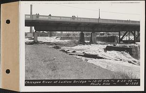 Chicopee River at Ludlow bridge, Ludlow, Mass., 12:55 PM, Sep. 22, 1938