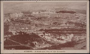 Athens. A birds-eye view of the Acropolis