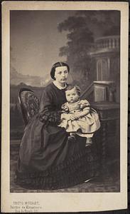 Unidentified woman and child