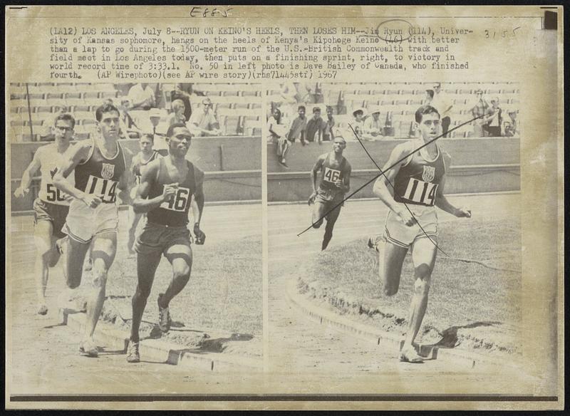 Ryun on Keino's Heels, Then Loses Him-- Jim Ryun (114), University of ...