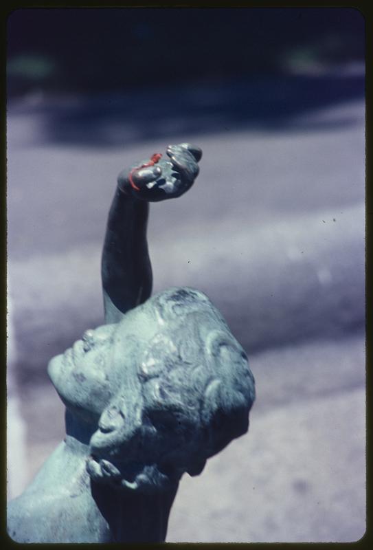 Closeup of Triton Babies Fountain, Boston Public Garden