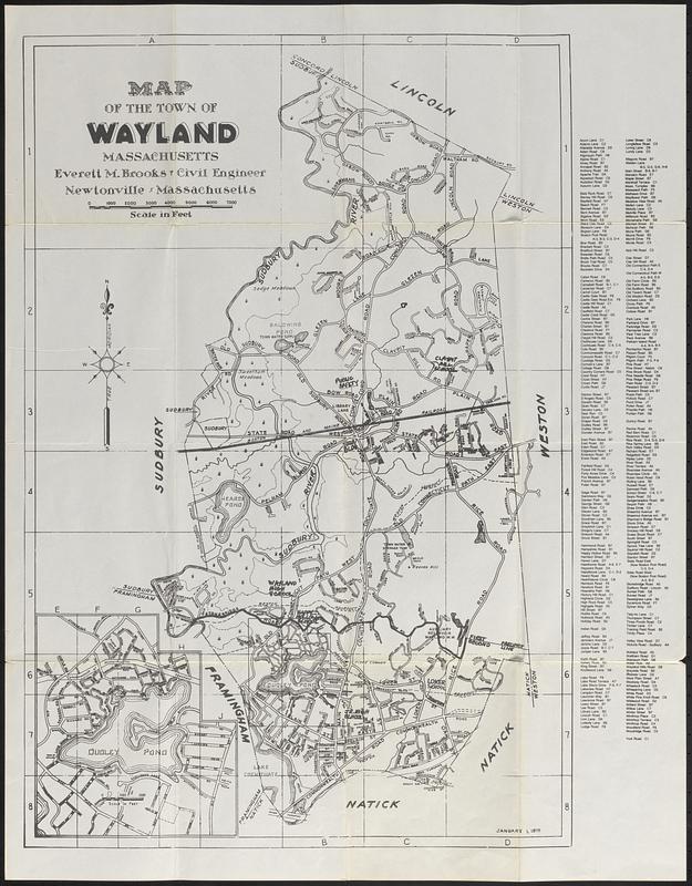 Map of the Town of Wayland, Massachusetts, 1978 Digital Commonwealth