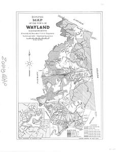 Zoning map of the town of Wayland Massachusetts amended to August 11, 1958