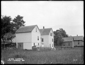 Wachusett Reservoir, Ann E. Russell's buildings, on the southerly side of Laurel Street, from the west, Oakdale, West Boylston, Mass., Jun. 24, 1898