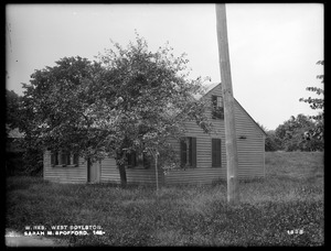 Wachusett Reservoir, Sarah M. Spofford's house, on the westerly side of Worcester Street, from the northeast, West Boylston, Mass., Jun. 27, 1898