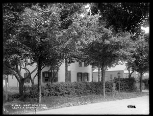 Wachusett Reservoir, Laura A. Shepard's buildings, on the easterly side of Worcester Street, from the northwest, West Boylston, Mass., Jun. 27, 1898