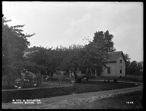 Wachusett Reservoir, Andrew Bowen's buildings, on the southwesterly corner of Crescent and Goodale Streets, from the southeast, West Boylston, Mass., Jul. 30, 1898