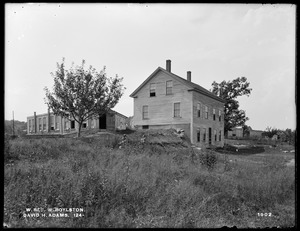 Wachusett Reservoir, David H. Adams' buildings, on the westerly side of Crescent Street, from the south, West Boylston, Mass., Jul. 30, 1898
