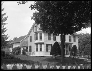 Wachusett Reservoir, Sarah H. Phelps' house, on the westerly side of Central Street, from the southeast, West Boylston, Mass., Aug. 2, 1898