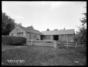 Wachusett Reservoir, T. F. Fallon's blacksmith shop, on the southeasterly corner of Central and Goodale Streets, from the south, West Boylston, Mass., Aug. 2, 1898