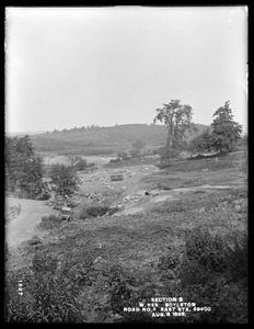 Wachusett Reservoir, Section 3, Road No. 8, looking east from station 69+00, Boylston, Mass., Aug. 3, 1898