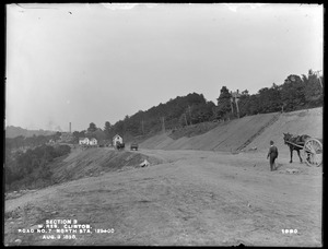 Wachusett Reservoir, fill, Section 3, Road No. 7, looking north from station 129+00, Clinton, Mass., Aug. 3, 1898