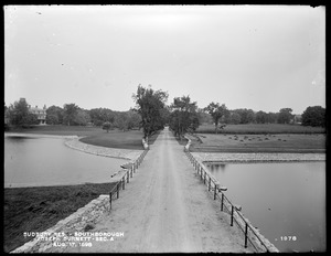 Sudbury Reservoir, Section A, Burnett Road, from the south in road, south of culvert; taken from the top of repair wagon, Southborough, Mass., Aug. 17, 1898