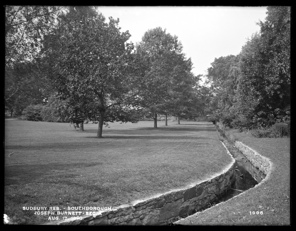 Sudbury Reservoir, Section A, land of Joseph Burnett, west of Burnett Road, northern part, from the south (compare with No. 1336), Southborough, Mass., Aug. 17, 1898