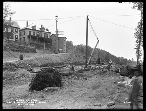 Wachusett Reservoir, Oak Street approach, south from station 149+00, Section 3, Clinton, Mass., Sep. 10, 1898