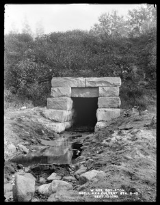 Wachusett Reservoir, 4' x 4' culvert, Station 5+45, Section 1; from the north, Boylston, Mass., Sep. 10, 1898