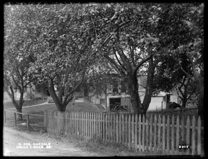 Wachusett Reservoir, Della J. Buck's buildings, on the northerly side of Laurel Street, from the southeast, Oakdale, West Boylston, Mass., Aug. 18, 1898