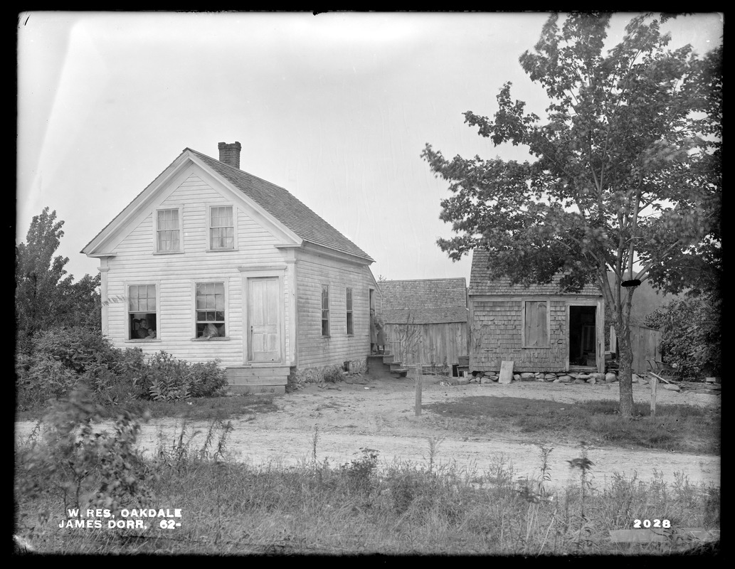 Wachusett Reservoir, James Dorr's buildings, on the northerly side of Laurel Street, from the south, Oakdale, West Boylston, Mass., Aug. 18, 1898