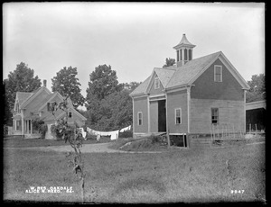 Wachusett Reservoir, Alice N. Reed's buildings, on the easterly side of North Main Street, from the southeast, Oakdale, West Boylston, Mass., Aug. 20, 1898