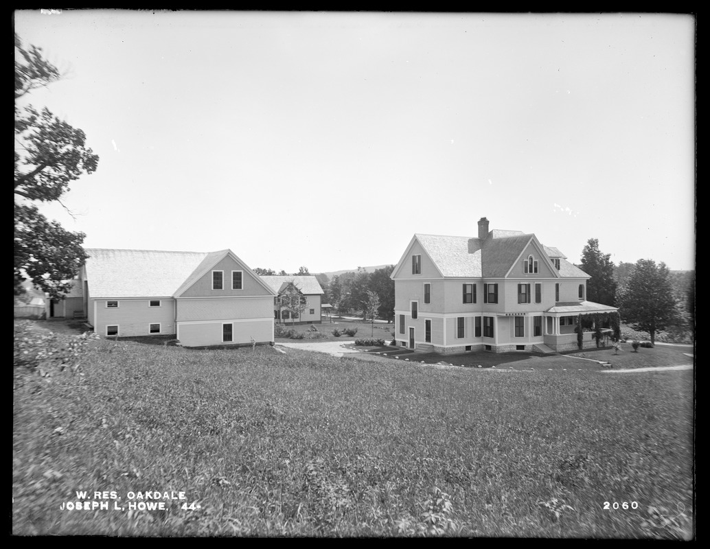 Wachusett Reservoir, Joseph L. Howe's buildings, on the easterly side of North Main Street, from the north, Oakdale, West Boylston, Mass., Aug. 20, 1898