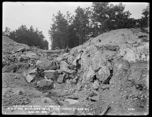 Distribution Department, Northern High Service Middlesex Fells Reservoir, pipe trench at Dam No. 2, Stoneham, Mass., Aug. 23, 1898