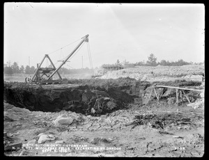Distribution Department, Northern High Service Middlesex Fells Reservoir, excavation by dredge, Stoneham, Mass., Sep. 6, 1898