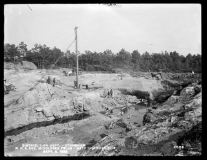 Distribution Department, Northern High Service Middlesex Fells Reservoir, site of gate chamber, from the north, Stoneham, Mass., Sep. 6, 1898