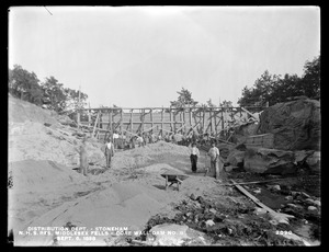 Distribution Department, Northern High Service Middlesex Fells Reservoir, core wall, Dam No. 5, Stoneham, Mass., Sep. 6, 1898