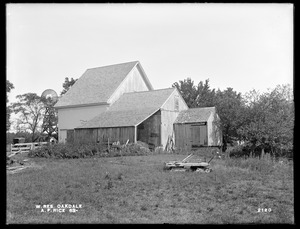 Wachusett Reservoir, A. F. Rice's buildings, on the southerly side of Laurel Street, from the southwest, Oakdale, West Boylston, Mass., Sep. 21, 1898