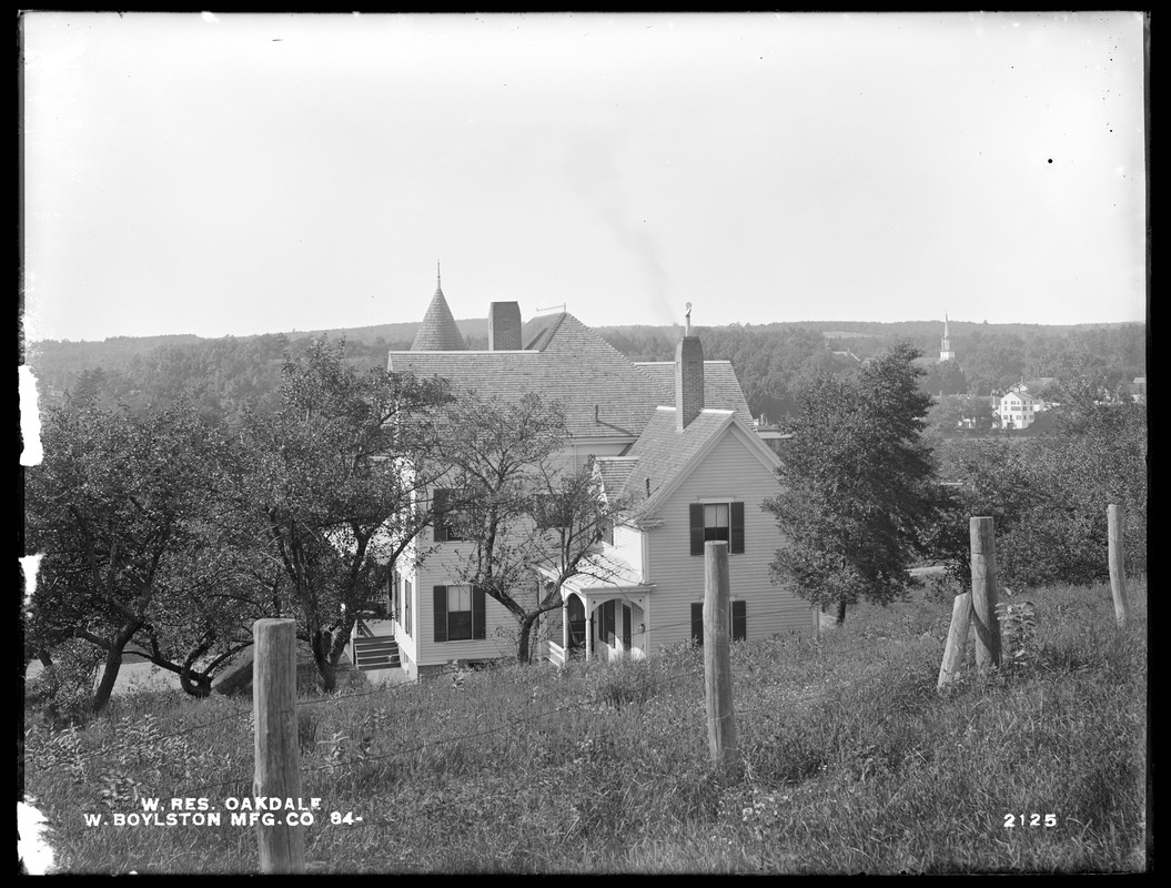 Wachusett Reservoir, West Boylston Manufacturing Company's house, on