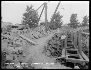 Distribution Department, Chestnut Hill Low Service Pumping Station, trench for 10-inch drain, Brighton, Mass., Sep. 16, 1898