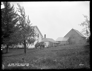 Wachusett Reservoir, Orville P. Whitney's buildings, on the southerly side of Malden Street, from the northwest, West Boylston, Mass., Sep. 22, 1898
