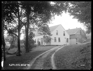 Wachusett Reservoir, Jonathan M. Keyes' house, on the southerly side of Malden Street, from the northeast, West Boylston, Mass., Sep. 22, 1898