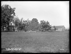 Wachusett Reservoir, Albert W. Hardy's buildings, on Fairbank Street, near Lancaster Street, from the southeast, West Boylston, Mass., Sep. 28, 1898