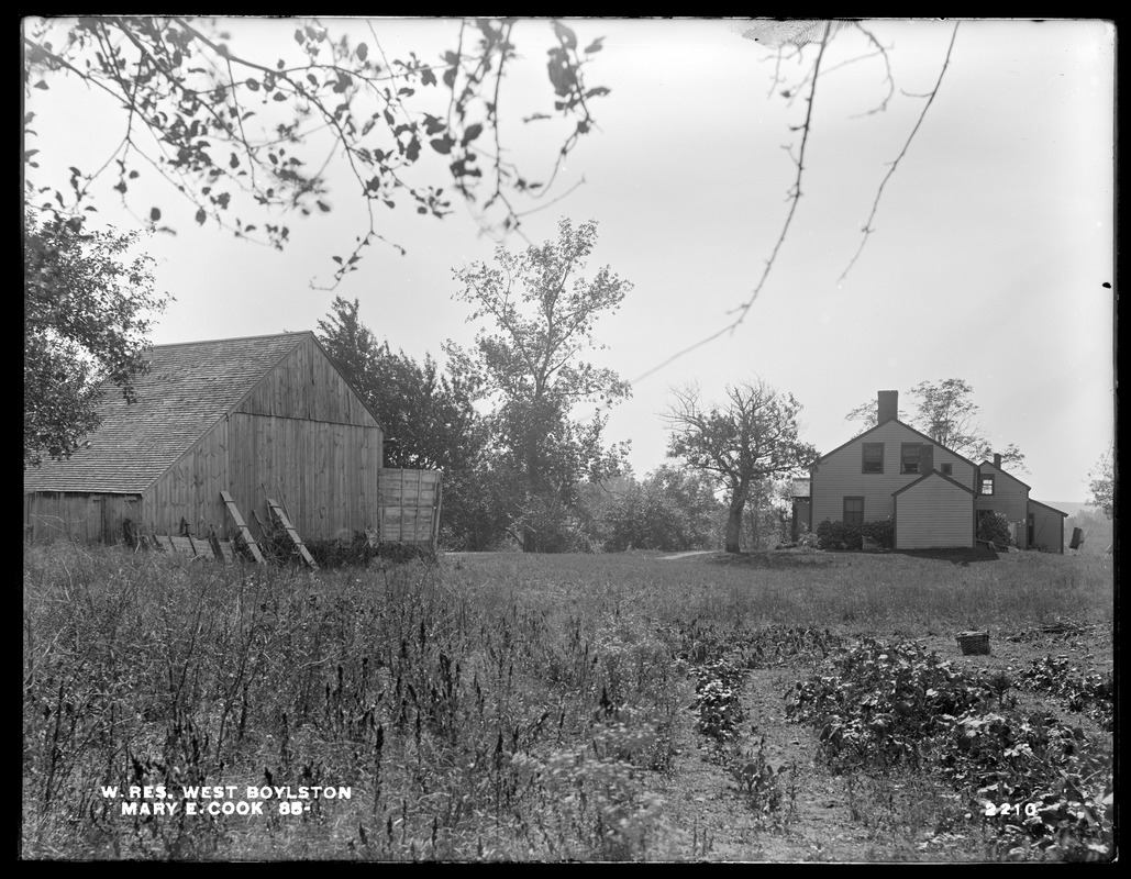 Wachusett Reservoir, Mary E. Cook's buildings, on the westerly side of Lancaster Street, from the north, West Boylston, Mass., Sep. 29, 1898