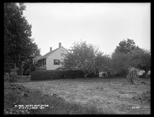 Wachusett Reservoir, Eliza J. Lowe's buildings, on the southerly side of Newton Street, from the north, West Boylston, Mass., Oct. 4, 1898