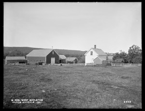 Wachusett Reservoir, Aaron Goodale's buildings, on Goodale Street, from the east, West Boylston, Mass., Oct. 6, 1898