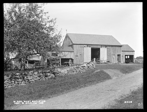 Wachusett Reservoir, Abel M. Bigelow's barn, on Goodale Street, from the south, West Boylston, Mass., Oct. 6, 1898