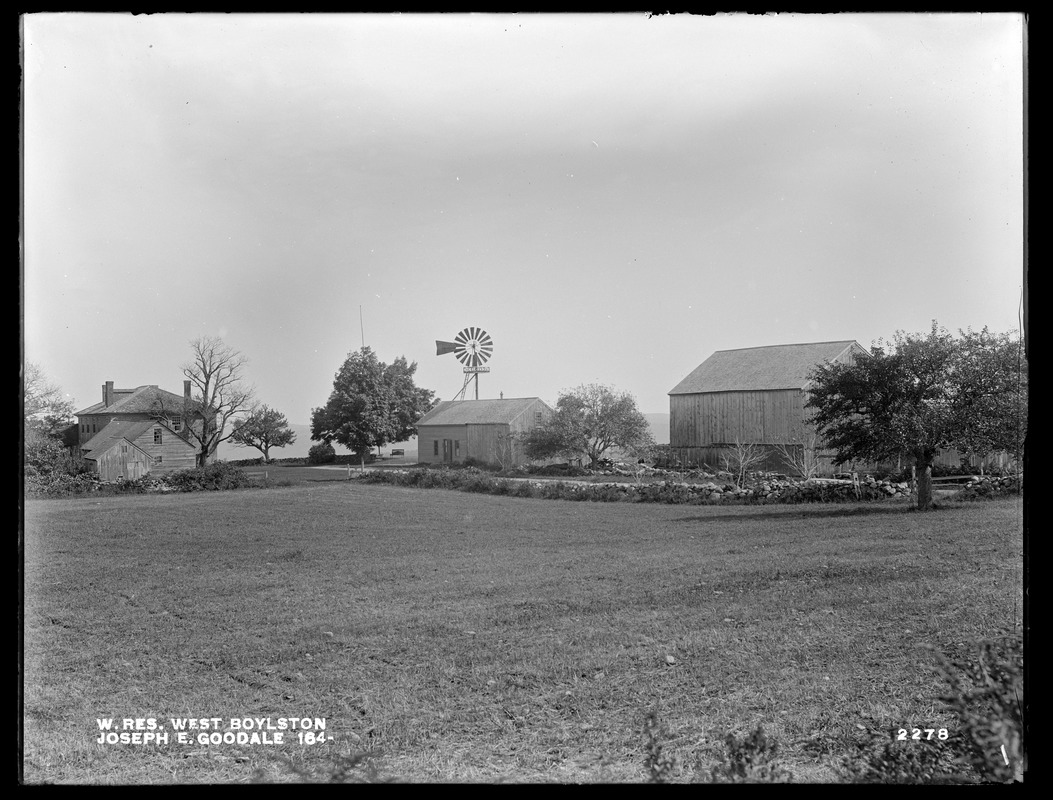 Wachusett Reservoir, Joseph E. Goodale's buildings, on Prospect Street, from the west, West Boylston, Mass., Oct. 7, 1898