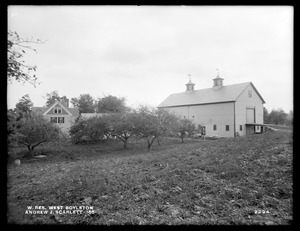 Wachusett Reservoir, Andrew J. Scarlett's buildings, on the westerly side of Worcester Street, from the west, West Boylston, Mass., Oct. 11, 1898