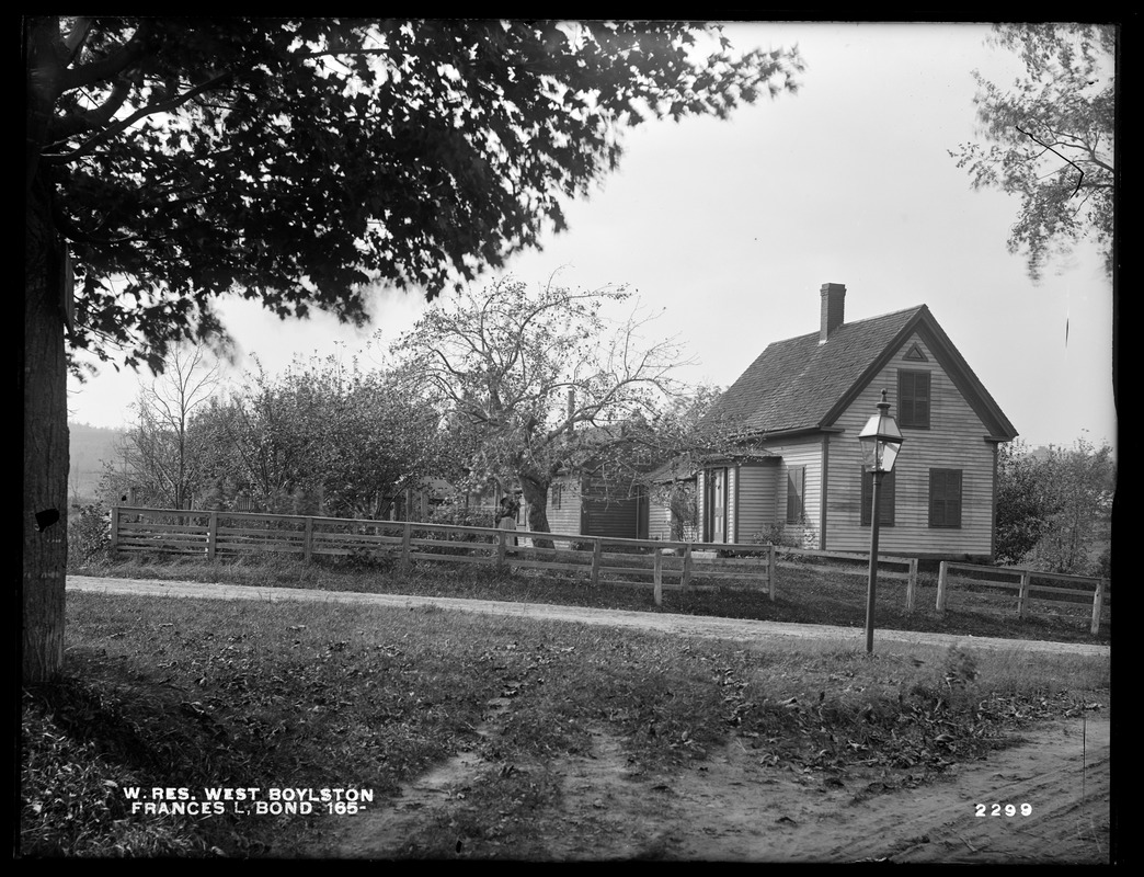 Wachusett Reservoir Frances L Bonds Buildings On Maple Street