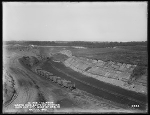 Wachusett Reservoir, North Dike, easterly portion, main cut-off, west of station 15, Clinton, Mass., Oct. 12, 1900