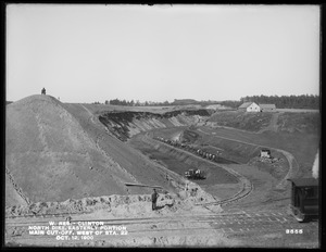 Wachusett Reservoir, North Dike, easterly portion, main cut-off, west of station 22, Clinton, Mass., Oct. 12, 1900