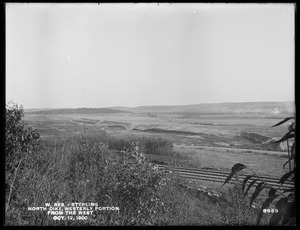 Wachusett Reservoir, North Dike, westerly portion, from the west, Sterling, Mass., Oct. 12, 1900